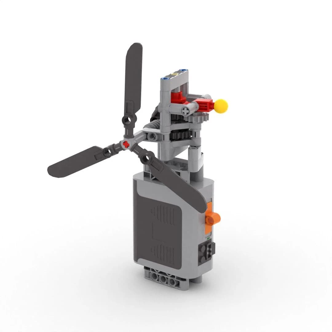 DIY oscillating fan building block, MOC electric oscillating head mechanical building block model, STEM children's toy gift