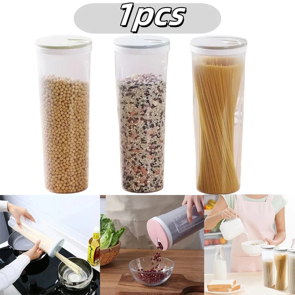 Sealed Container for Noodles, Kitchen Accessories, Plastic Storage Box for Foods with Quantitative Parts