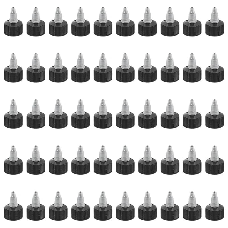 Twist Bottle Caps, 50Pcs Squeeze Bottle Cap Replacement Caps For Water Glue Dispensing Bottles Dispensing Caps