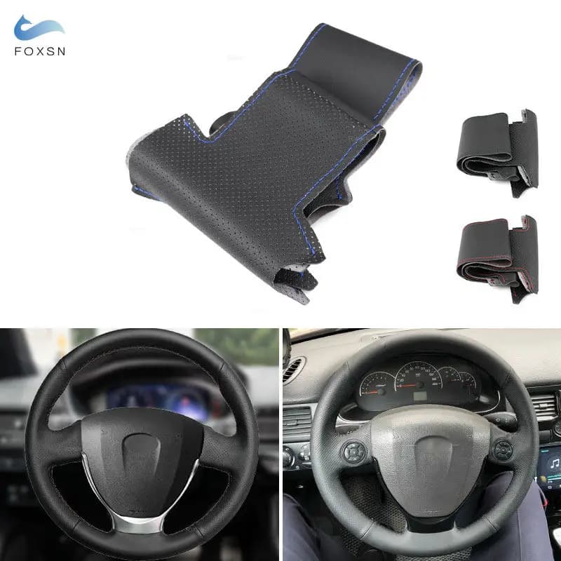 Per Lada Granta 2018 2019 Priora 2 2013-2018 Kalina 2 Coprivolante per auto Accessorio interno in pelle microfibra perforata
