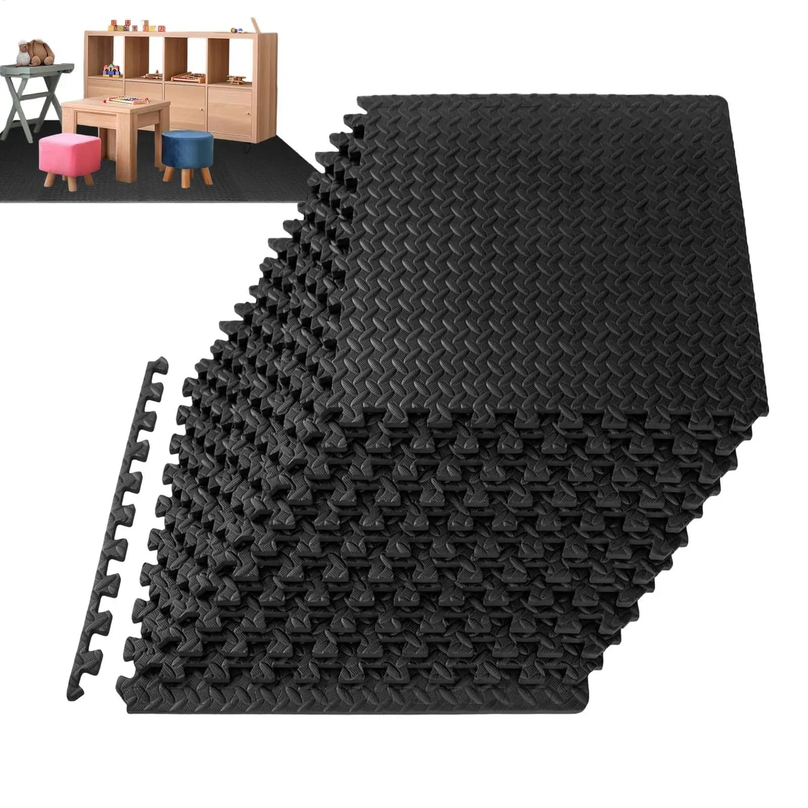 Foam Flooring Puzzle Padding for training Non-slip Mats for exercise at home for yoga Fitness Children Nursery Bedroom