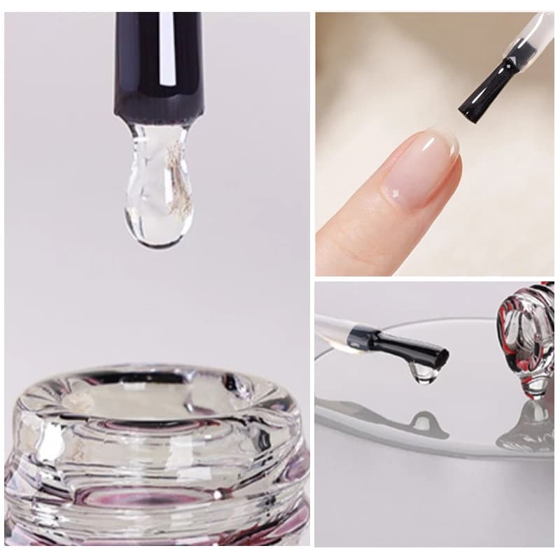 LILYCUTE 7ML Nowipe Top Coat Smalto per unghie gel a lunga durata Trasparente semipermanente Soak Off UV LED Nail Art Base Gel Vernice