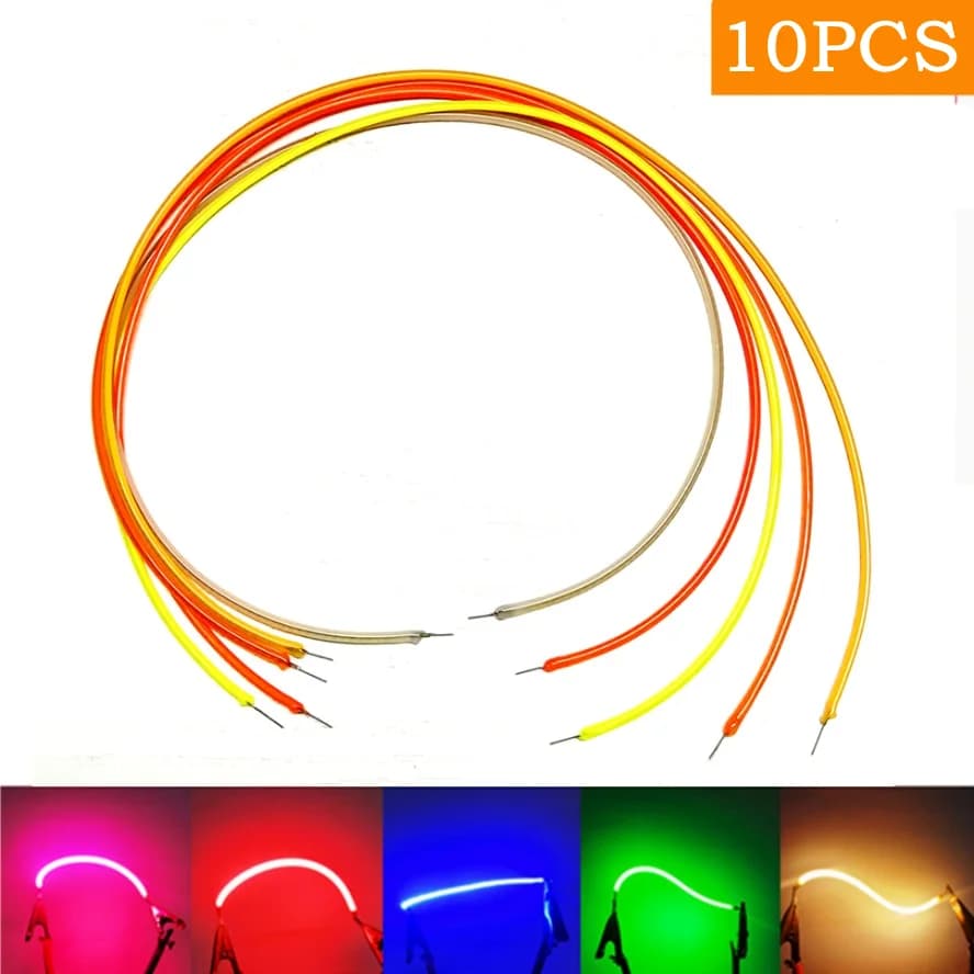 10PCS 3V Ultra Slim COB LED filamento flessibile lampadina a spirale filamento Retro lampadina Edison parti della lampada decorazione della striscia di illuminazione a diodi