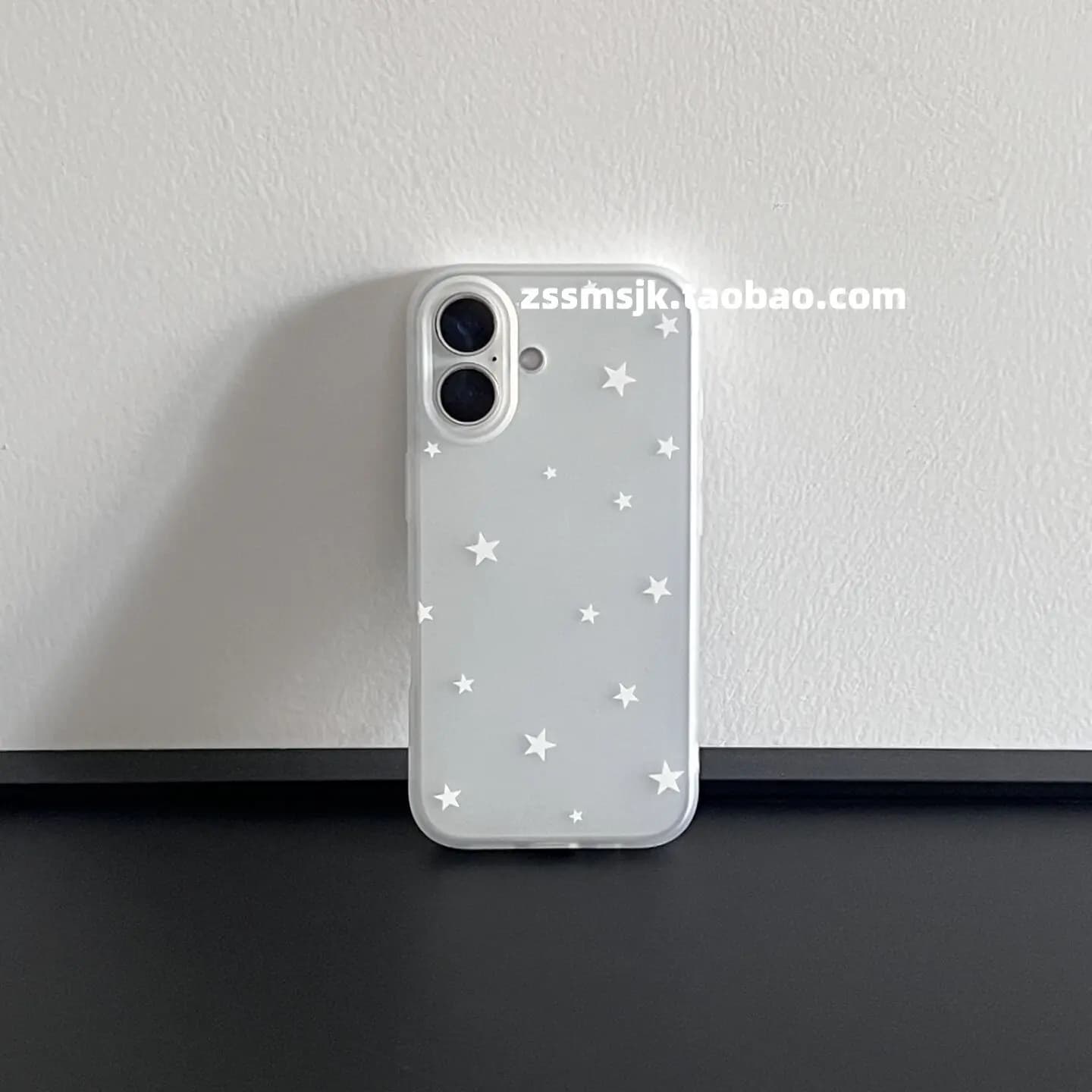 Custodia per telefono coreana opaca bianca a schermo intero con stelle per iPhone 17 16 E 15 14 13 12 11 Pro XR X Max 7 8 Plus Mini Y2K