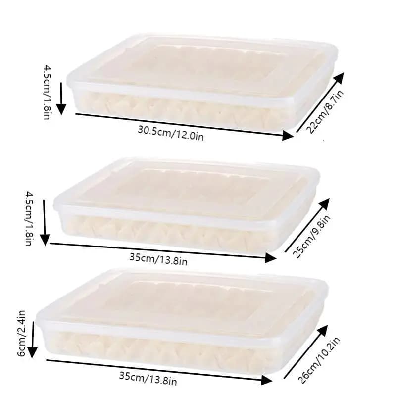 Transparent Food Container, Fridge Organizer, Ravioli Tray, Fruit, Vegetables, Meat and Desserts