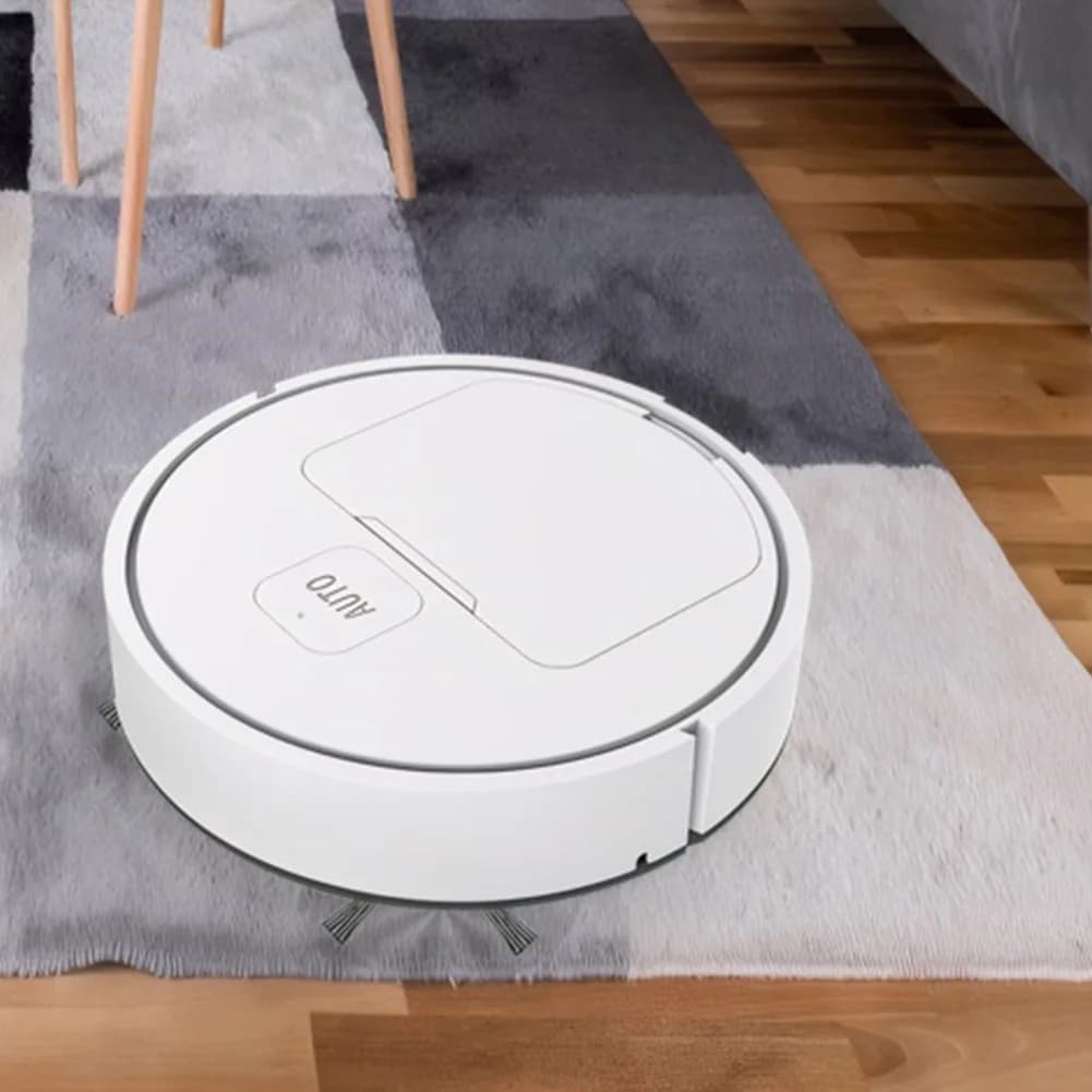 Portable Home Mini Automatic Floor Robot Vacuum Cleaner USB Rechargeable Wet and Dry 3-in-1 Home Floor Washing Sweeper Pet Hair