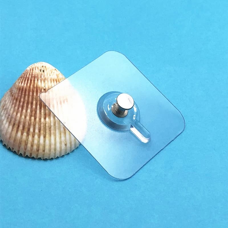 1Pc Strong Self-Adhesive Nails Hook Poster Seamless Wall Sticker Hook Transparent Kitchen Bathroom Screw Holder【Homeclub】