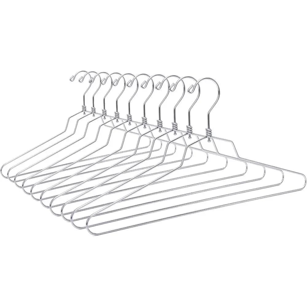 16" Quality Metal Hangers, 100-Pack, Swivel Hook, StainlSteel Heavy Duty Wire Clothes Hangers, Heavy-Duty Clothes, , Shirt, Pant