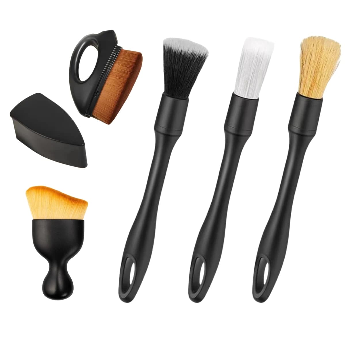 4-5PCS Car Details Brush Set Air Conditioning Smooth Clean Sweep Sweep Sprinkle for Interior Car with Brush Set for Car Washing Tools