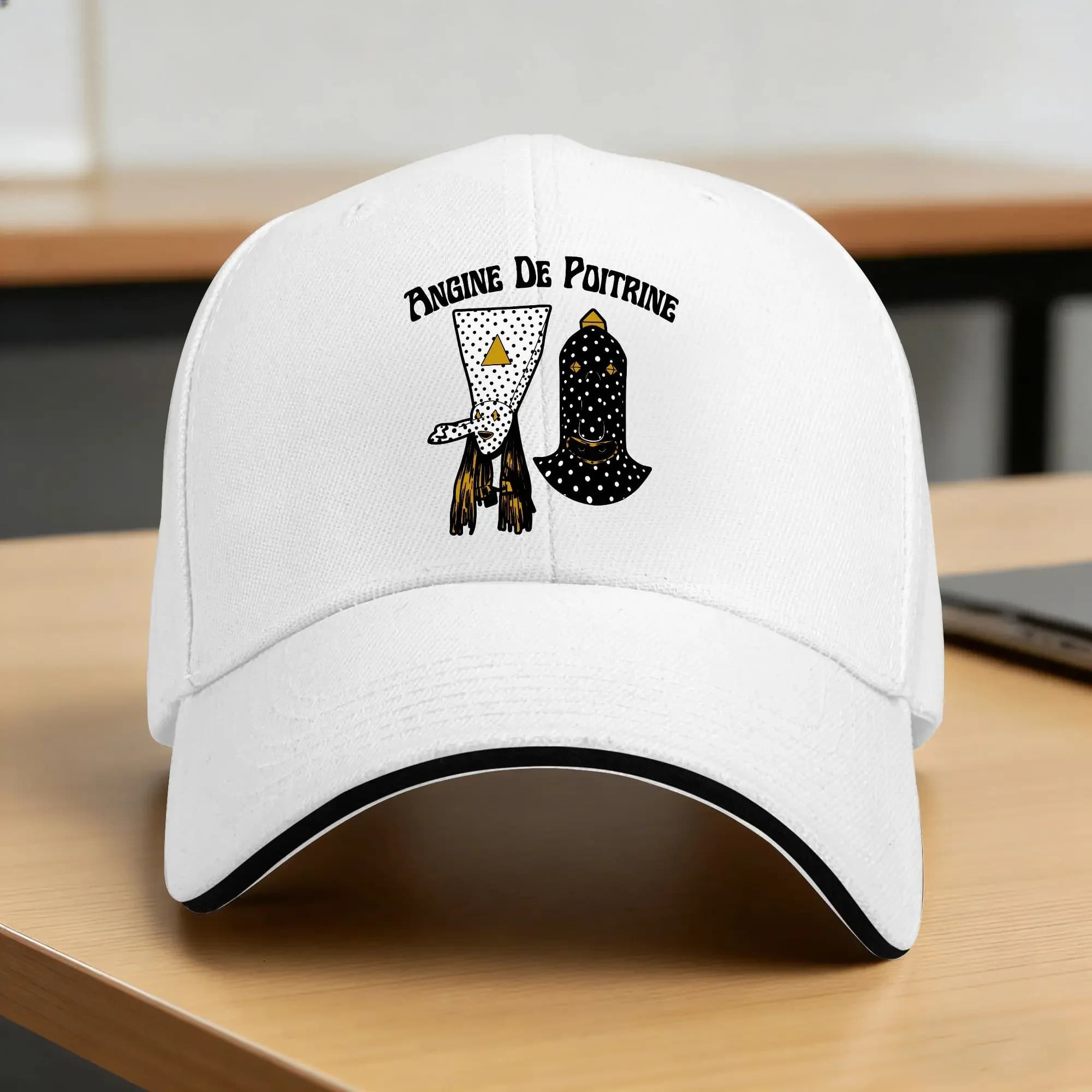 Casual Baseball Cap Angine De Poitrine Music Hunting Camping Hip Hop Hats For Unisex Men Dropshipping Vintage Snapback Cap