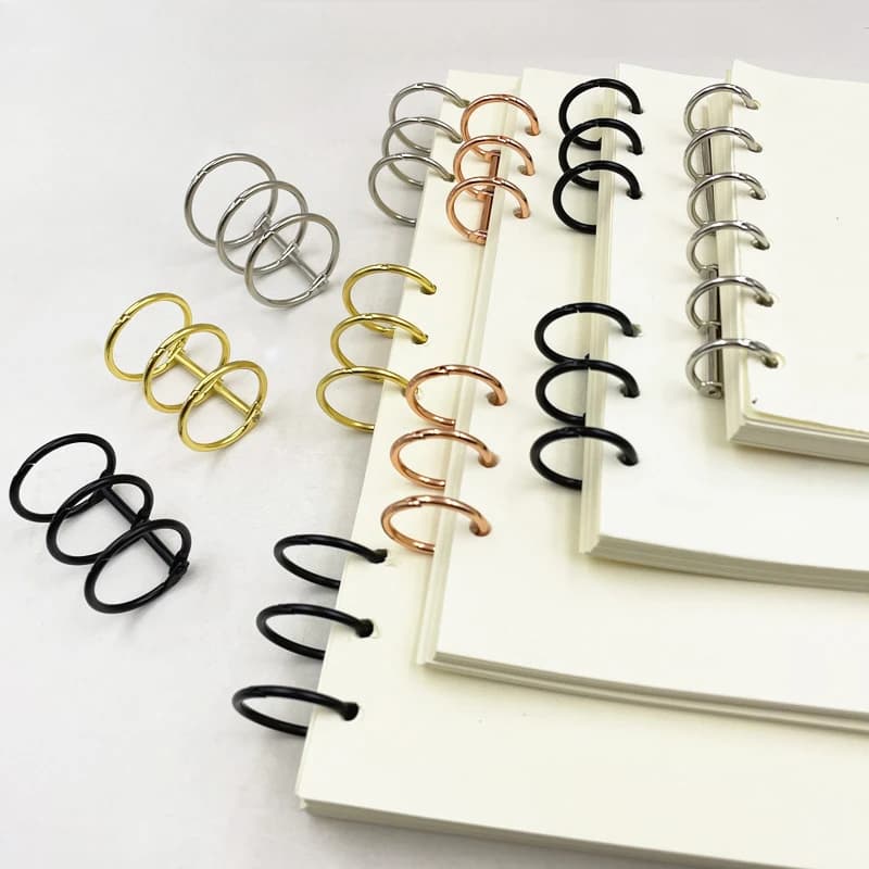 2 pz/set Anelli di Libro in Metallo Documenti di File Rilegatura Raccoglitore a Fogli Allentati per Notebook Album Scrapbook Rilegatura Clip Raccoglitore di Cancelleria
