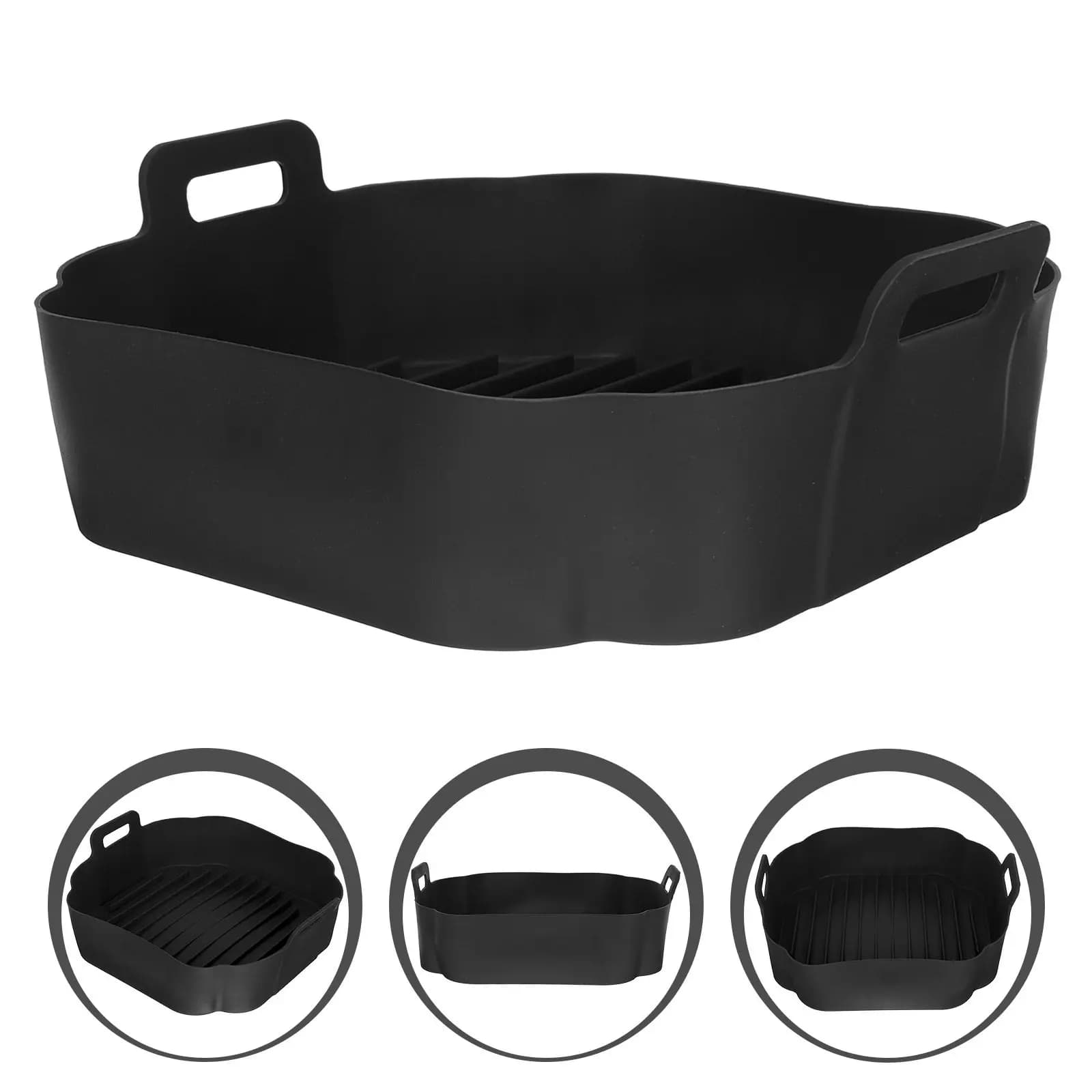 Tappetino in Silicone Riutilizzabile Antiaderente per Friggitrice ad Aria, per Cestello da 7 Pollici, Lavabile in Lavastoviglie, Accessorio per Pulizia