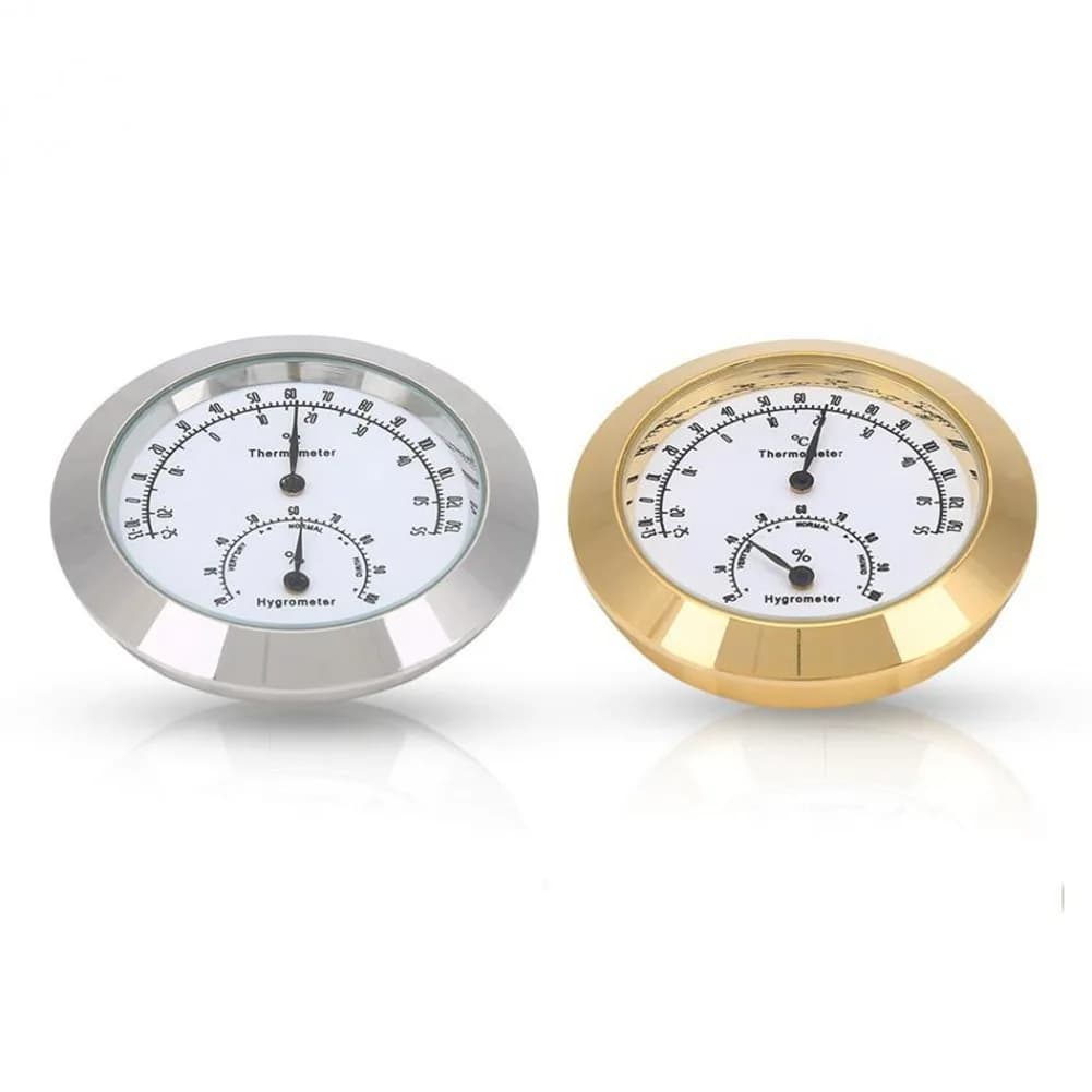 Goldene/silver Gitarre Violine Hygrometer Feuchtigkeit Feuchtigkeit Monitor Thermometer
