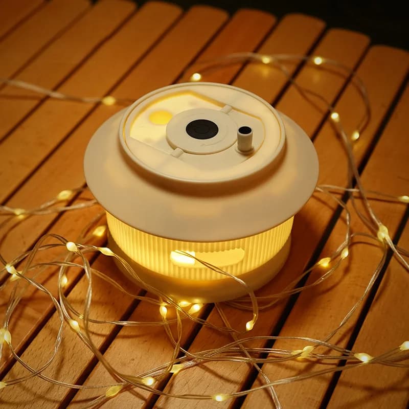 Luci a stringa LED da campeggio da 20M, avvolgibili per esterni, facili da appendere per tenda, tendalino, barbecue, patio, feste, festival, decorazioni per l'atmosfera