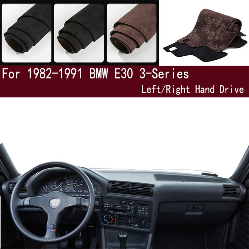 Per il 1982-1991 BMW E30 Serie 3 Dash Zerbino Cruscotto Copertura Pannello strumenti Protezione solare Pad Ornamenti