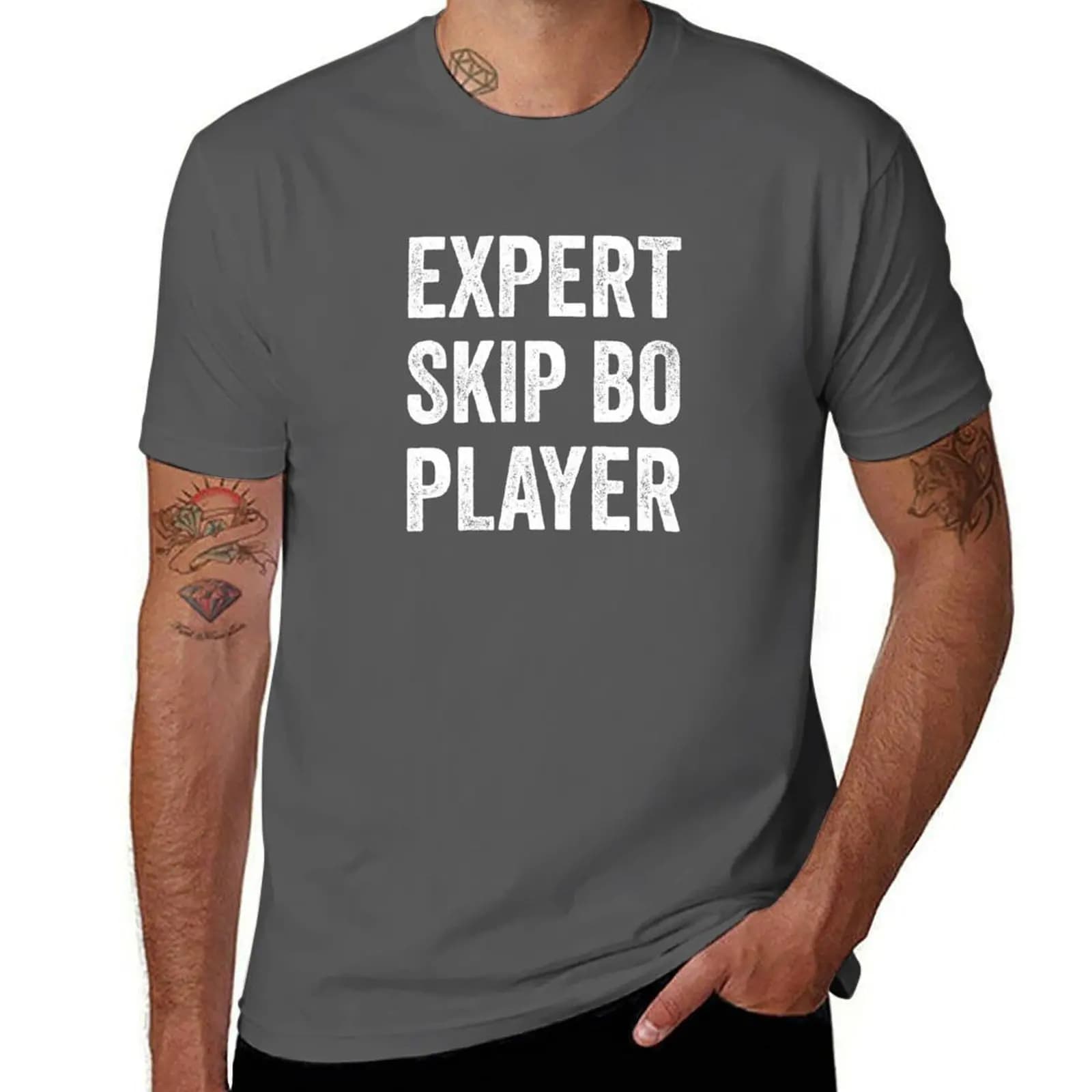 T-shirt leggera per le vacanze, regalo per gli amanti del gioco da tavolo Skip Bo, per giocatori esperti di Skip Bo