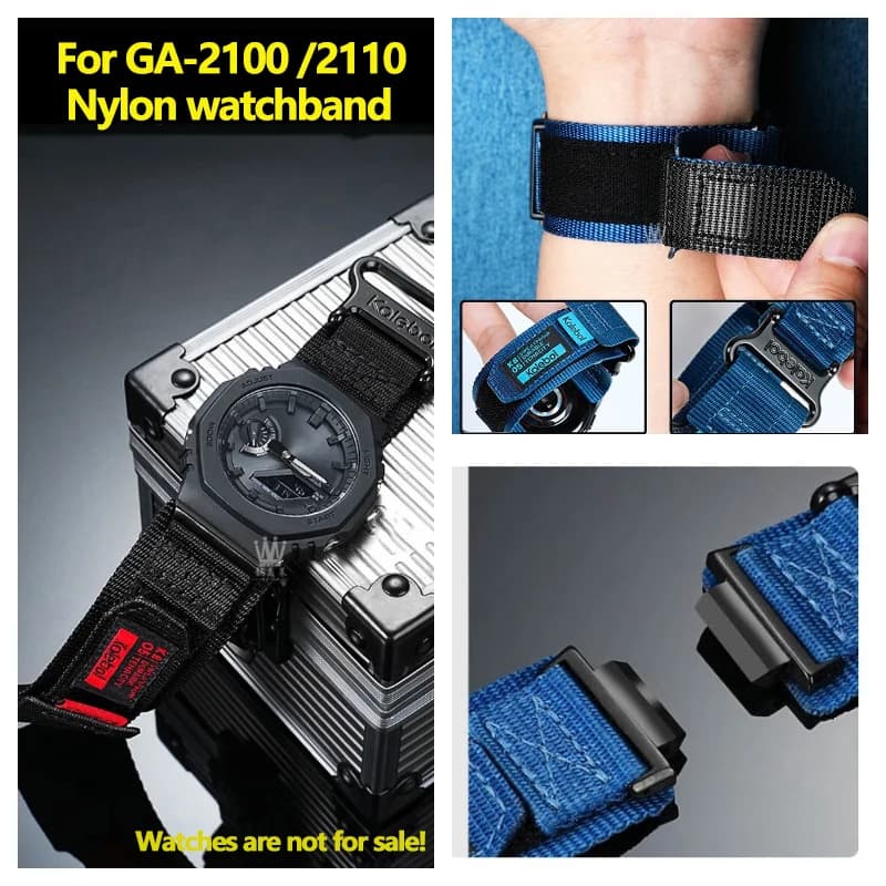 Per Casio G-SHOCK Serie GA-2100 GA-2110 GA-B2100 Cinturino per orologio in tela di nylon modificato Cinturino da uomo impermeabile e traspirante