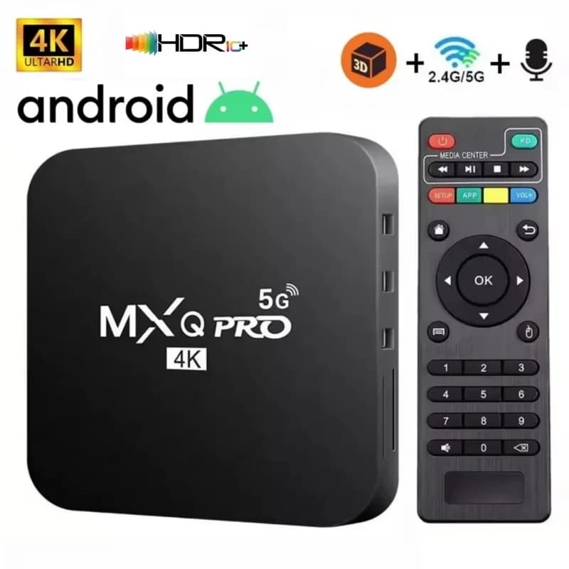 MXQ PRO TV BOX Android S905L 2.4G e 5G WiFi Originale Quad Core Youtube Lettore multimediale Mxq Pro 4K Set Top Box IPTV Netflix YouTube