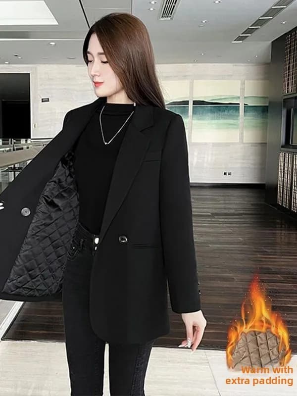 Giacca Casual da Donna Imbottita in Cotone, Nuovo Stile Autunno Inverno, Taglia Piccola, Elegante e di Alta Classe