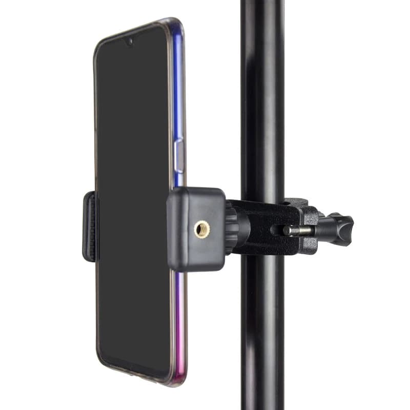 1 Set phone support with SLR camera for circular lamp tripod for phone bracket for Streaming Live automatic locking 360 ° rotating bracket