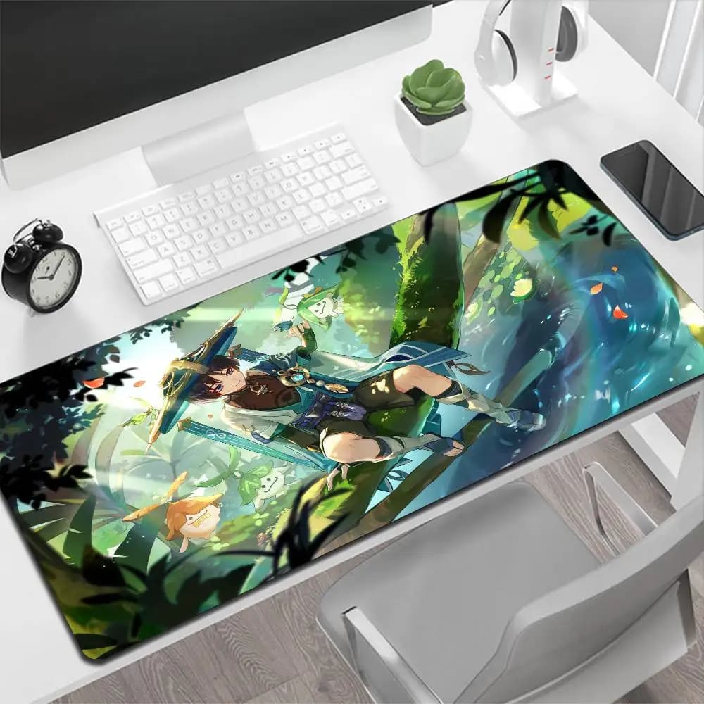Genshin Impact Scaramouche Balladeer Wanderer Large Mouse Pad Gaming Mousepad PC Gamer Computer Mouse Mat XXL Keyboard Desk Mat