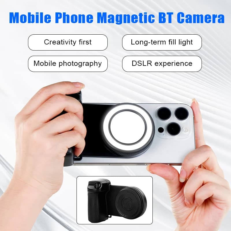 Smartphone Fotocamera Otturatore Grip Telefoni per Magsafe Luce magnetica per selfie Stabilizzatore fotografico per fotocamera remota Bluetooth per Iphone Android