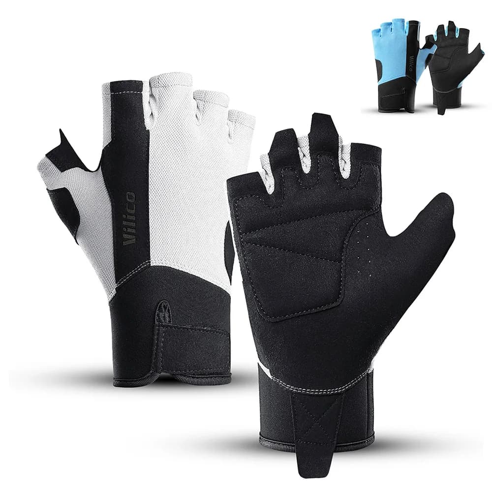 Workout Gloves Men Women Gym Lifting Fitness Climbing Exercises Work Out Wrist Belt Shock Absorb Foam Pad Palm Crossfit