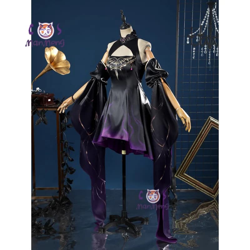 Game Path to Nowhere Hella Cosplay Costume Women sexy gothic dress tattoo headband prop Halloween carnival new uniform XS-XXL