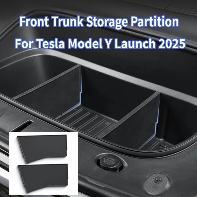 Organizzatore per Vano Portaoggetti Anteriore con Divisorio per Tesla Model Y Juniper 2025, Accessori Interni Auto