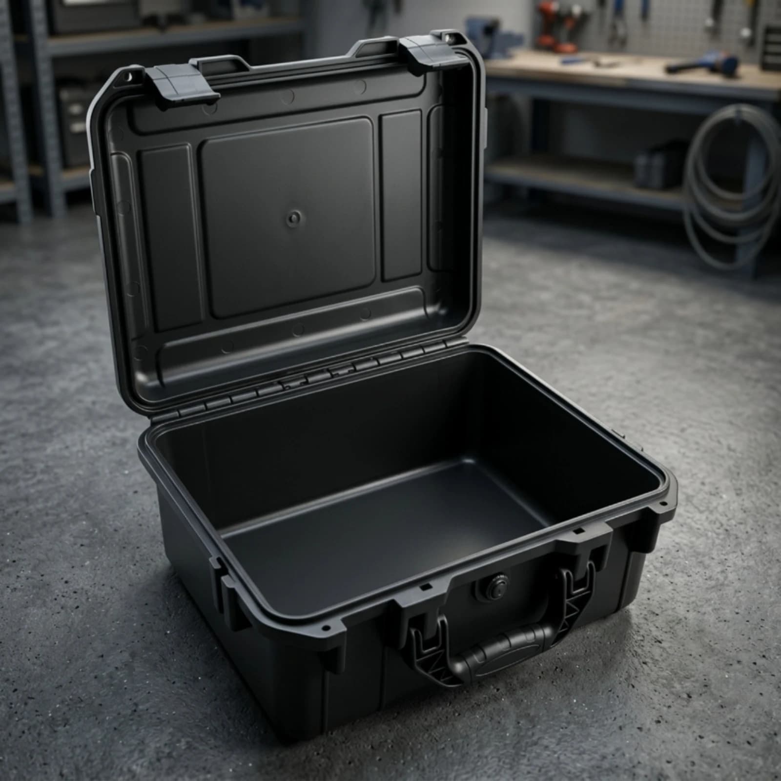 Hard Carrying Case Empty Hard Shell Carrying Case Plastic Tool Box Portable Storage Box with Foam Shockproof for Drone Pilots
