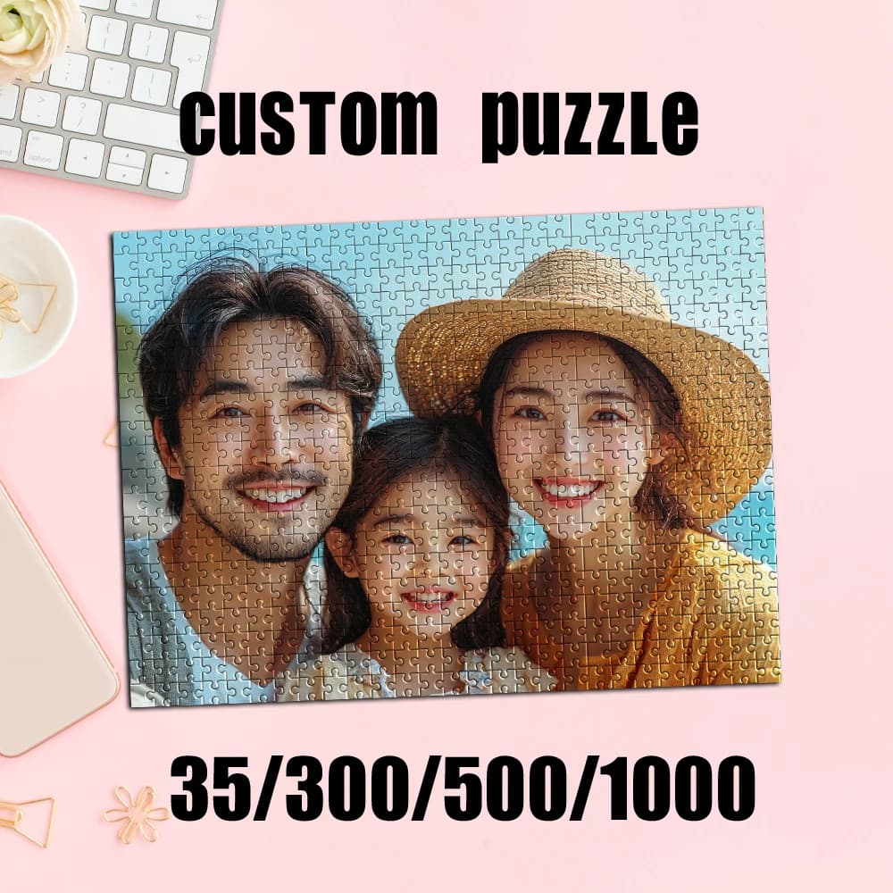 Puzzle personalizzato con foto da 35/300/500/1000 pezzi, immagine paesaggistica personalizzabile per regali di compleanno, matrimonio, San Valentino