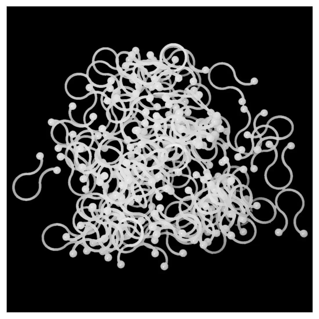 ETRT Fascetta per cavi twist lock con punte rotonde in nylon bianco 100 pezzi