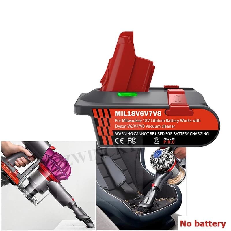 Adattatore per convertitore di ricambio per batteria al litio Milwaukee 18V per batteria Dyson V6 V7 V8 per aspirapolvere portatile