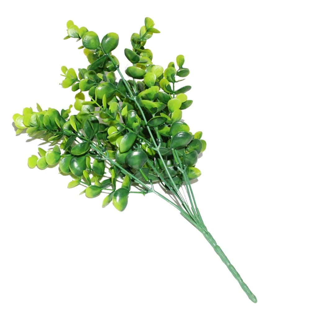 6 pieces of artificial plants, realistic fake green leaves, bright and bright simulation plants, home decorations, garden, wedding, office