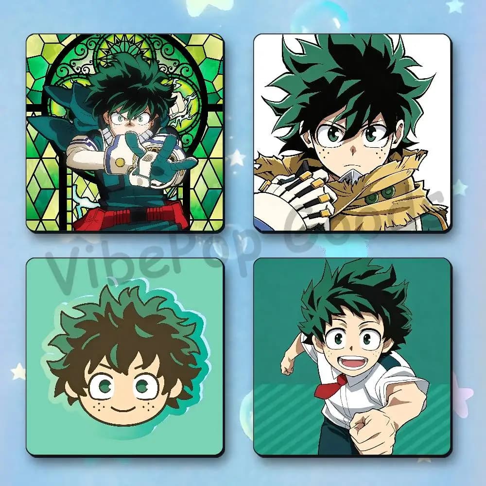M-Mha D-DekuS Refrigerator Magnets Square Tiles with Magnetic Sheets Printed for Decoration Collect 55mm