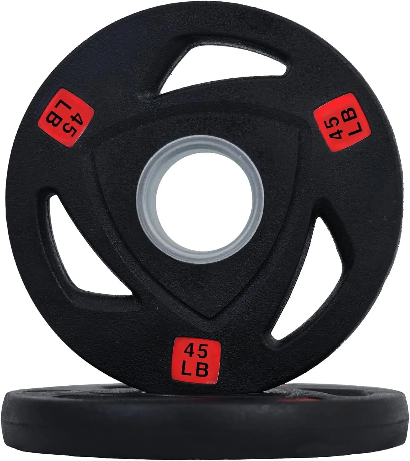 Piastra Pesi in Ghisa da 2 Pollici per Allenamento di Forza e Sollevamento Pesi, Rivestita in Gomma, Disponibili Pesi Multipli