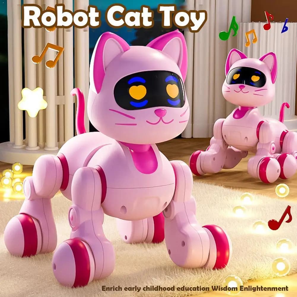 Robot telecomandato Giocattoli interattivi per gatti elettronici intelligenti Giocattoli educativi striscianti per bambini Compleanno Ragazze per regali Ragazzi