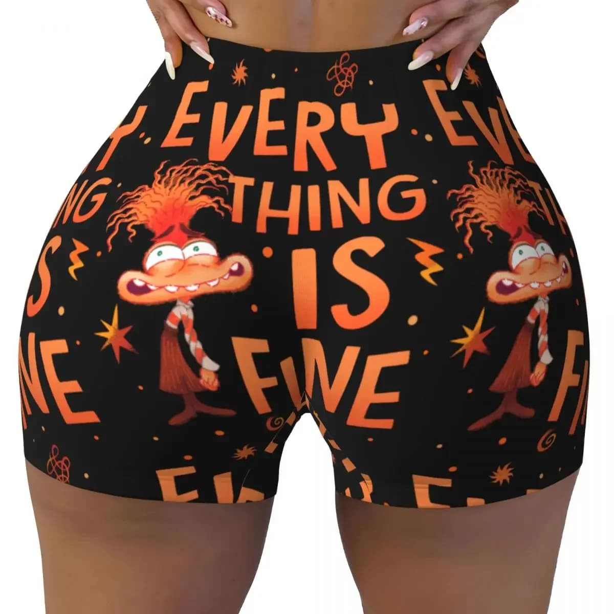 Personalized inside and out anxiety, this is a fine workout, volleyball biker shorts, yoga shorts for women's gym