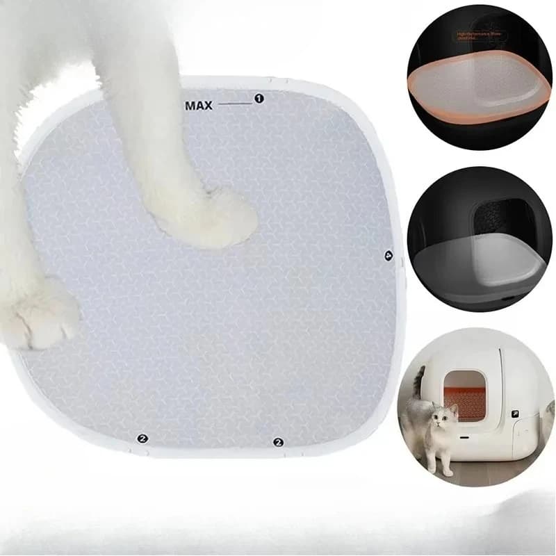 Tappetino per Lettiera Gatti, Pad Impermeabile per Toilette Automatica per Gatti