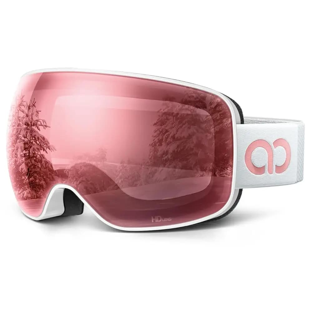 Occhiali da Sci con Spedizione Gratuita, Antiappannamento 3X - Protezione UV 100%, OTG, Regali per Sci, Snowboard, Motoslitta, Uomini, Donne