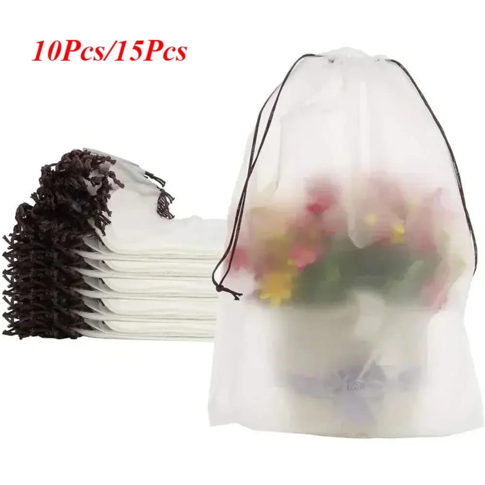10/15 pezzi borsa da viaggio portatile per scarpe borsa con coulisse borsa trasparente smerigliata per abbigliamento biancheria intima borsa per trucco