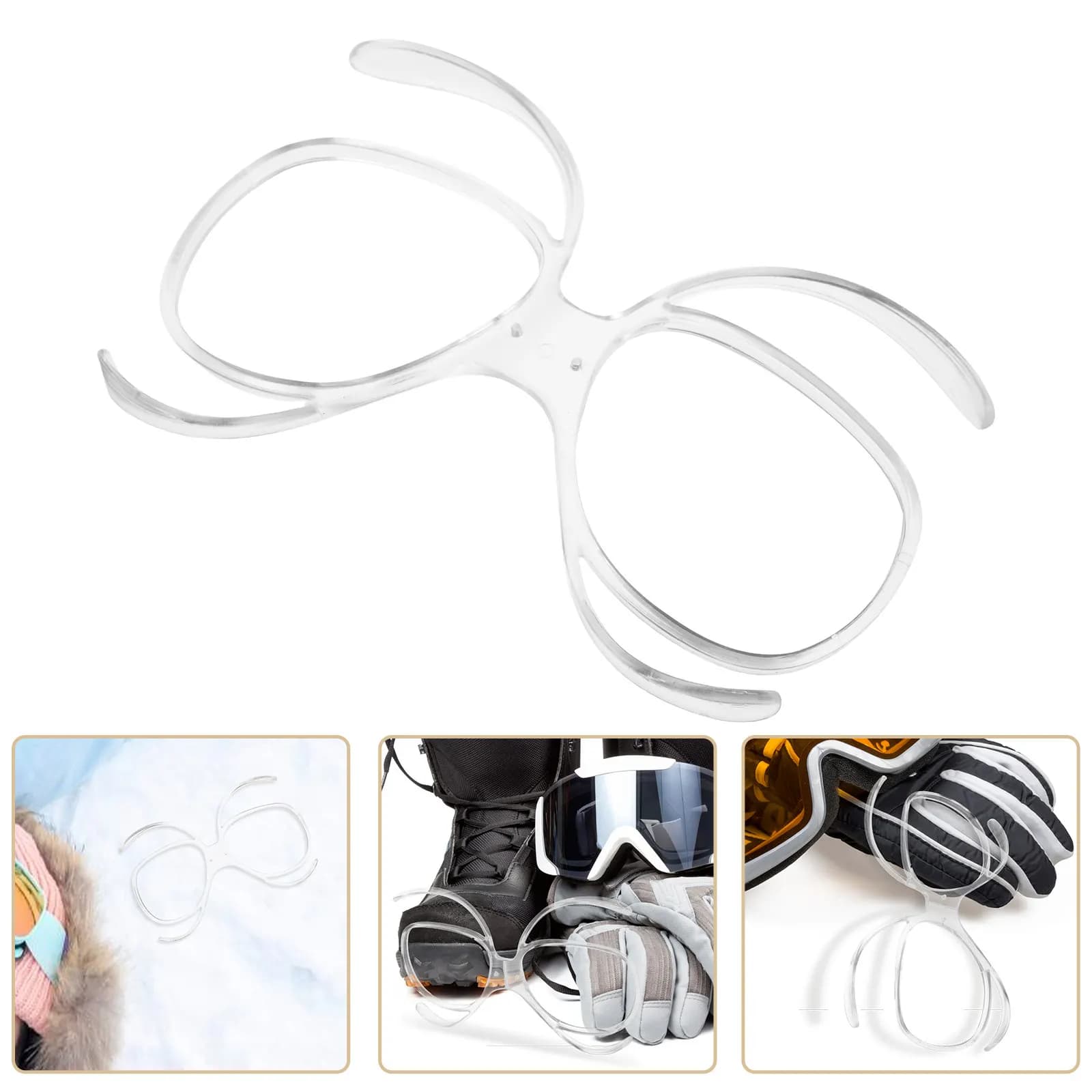 Inserto Universale per Occhiali da Sci e Snowboard, Adattatore Leggero e Resistente agli Urti in Materiale PC