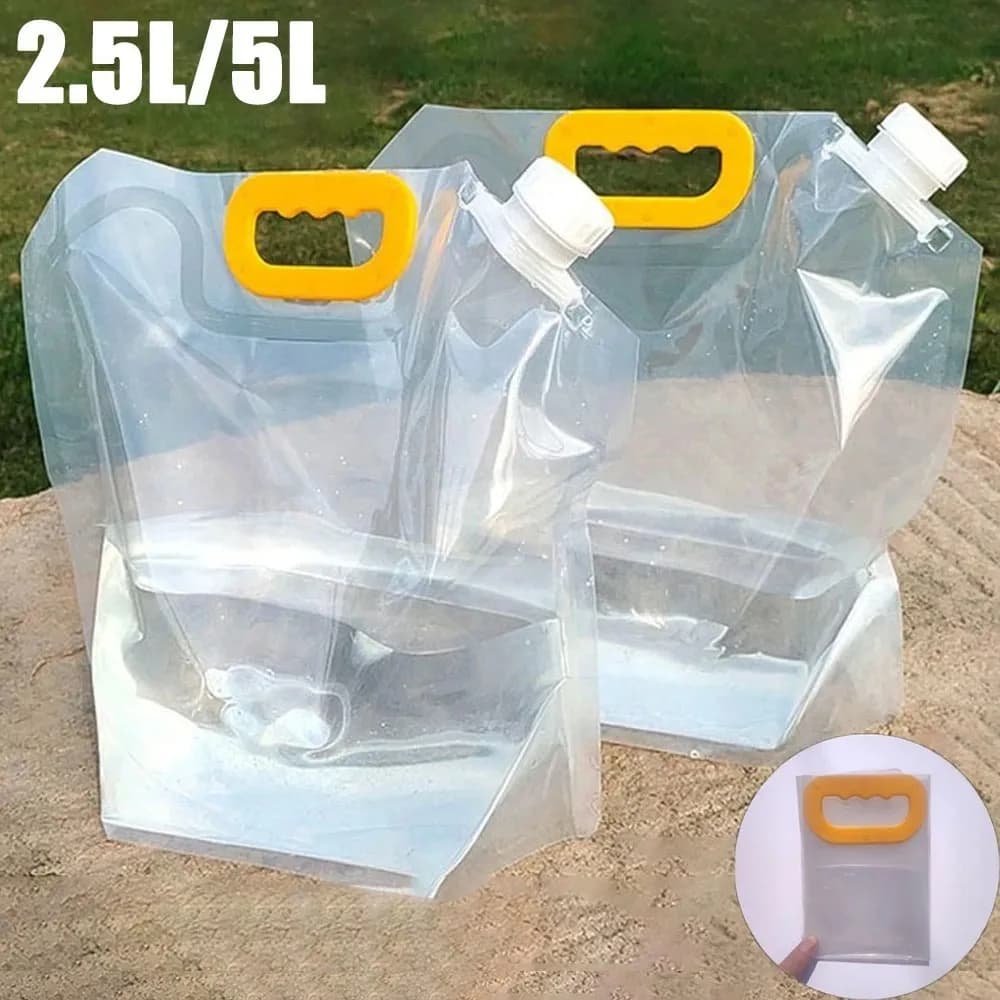 5L Portable Water Bag Folding Bucket Storage Water Container Jug Bottle Pouch Outdoor Sports Travel Camping Supplies with Handle