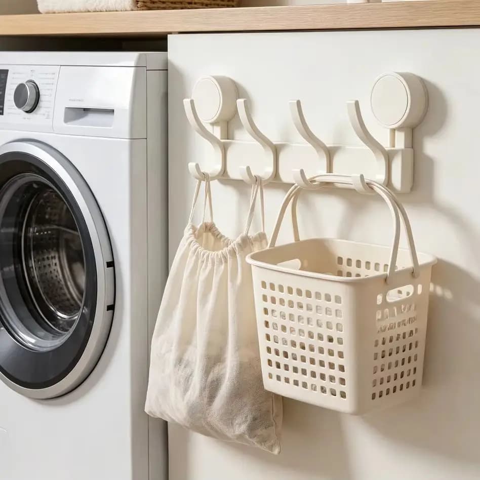 Suction Cup Wall Hooks, No Drilling, Removable, Waterproof, Multipurpose Hanger for Door Bathroom Kitchen Home Storage