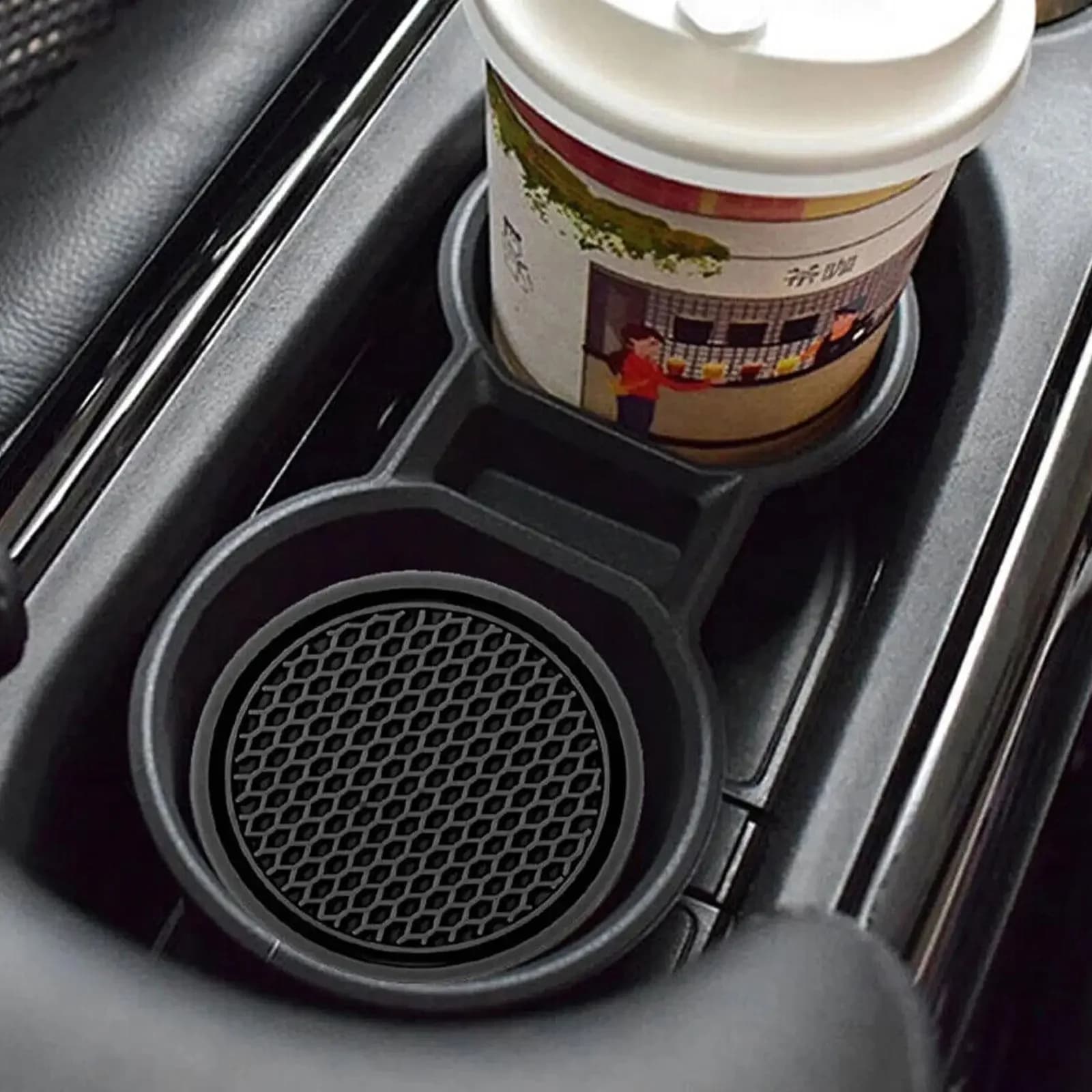 2 pezzi tappetini portabicchieri per auto antiscivolo con strass diamantati sottobicchiere in gomma da 7 cm tappetino per bottiglia d'acqua antiscivolo per interni auto