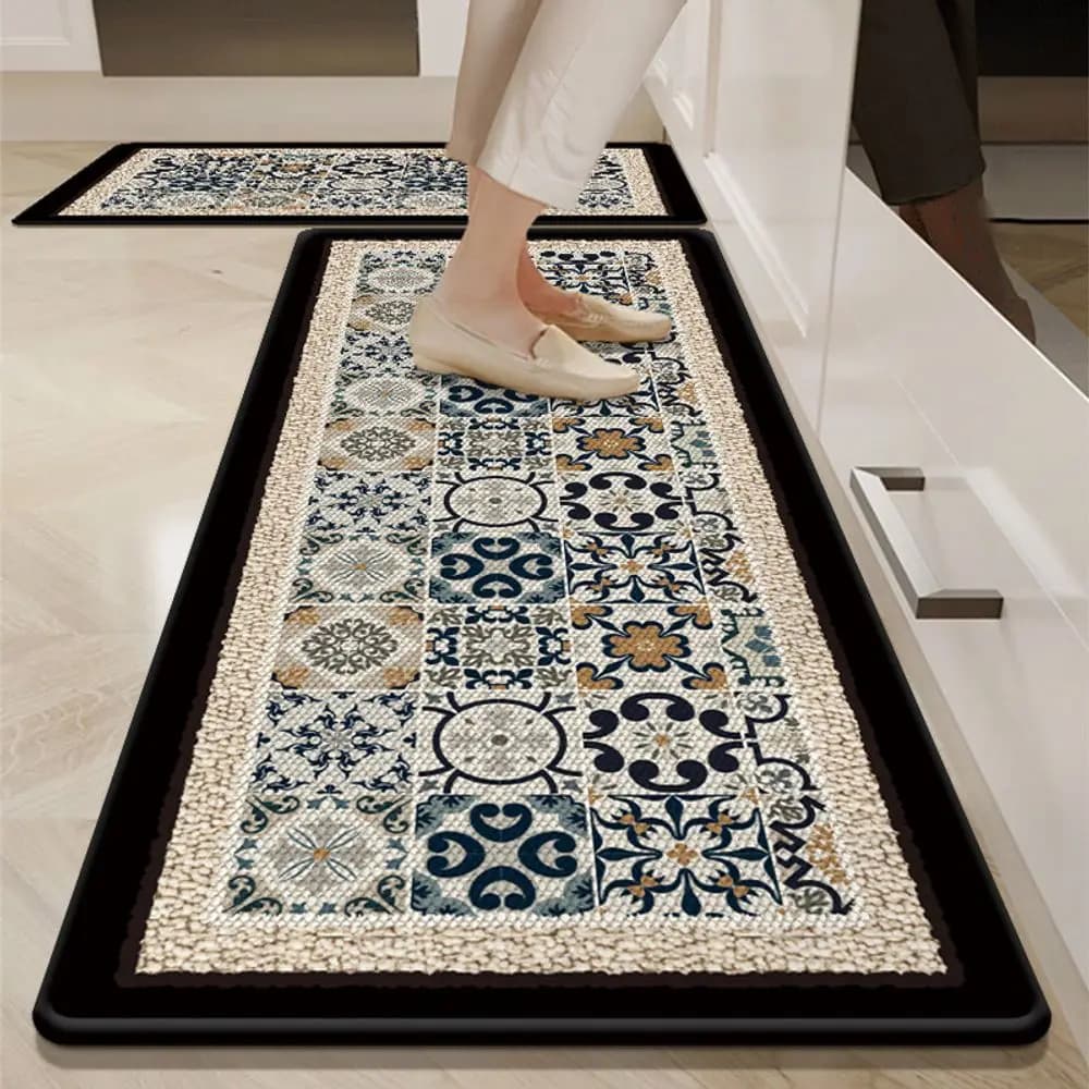 VIKAMA Nordic Velvet Carpet for Bedroom, Living Room, Sofa, Kitchen, Anti-slip Mat for Dining Room, Home Decorations
