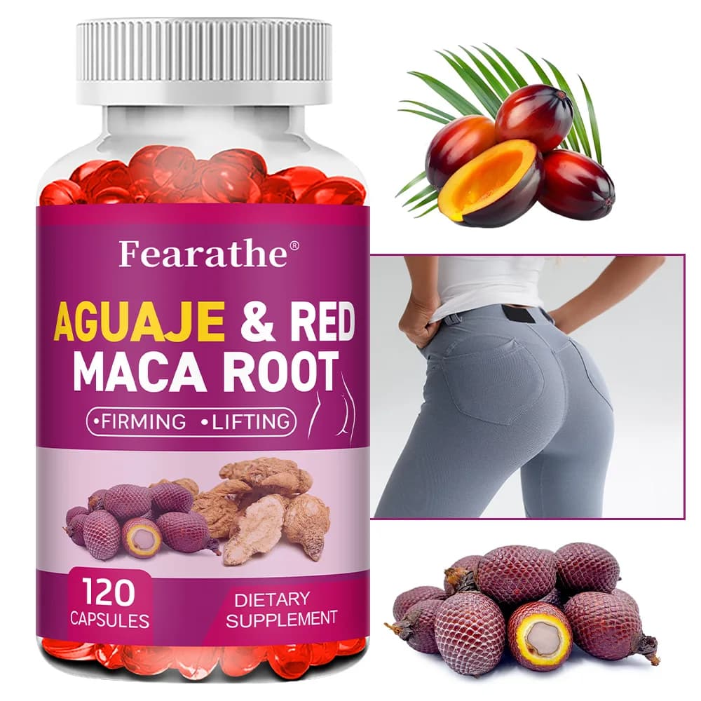 Capsule di radice di maca per massimizzare la vitalità con maca rossa, supportano i glutei e la salute immunitaria, rassoda, scolpire, migliora le curve