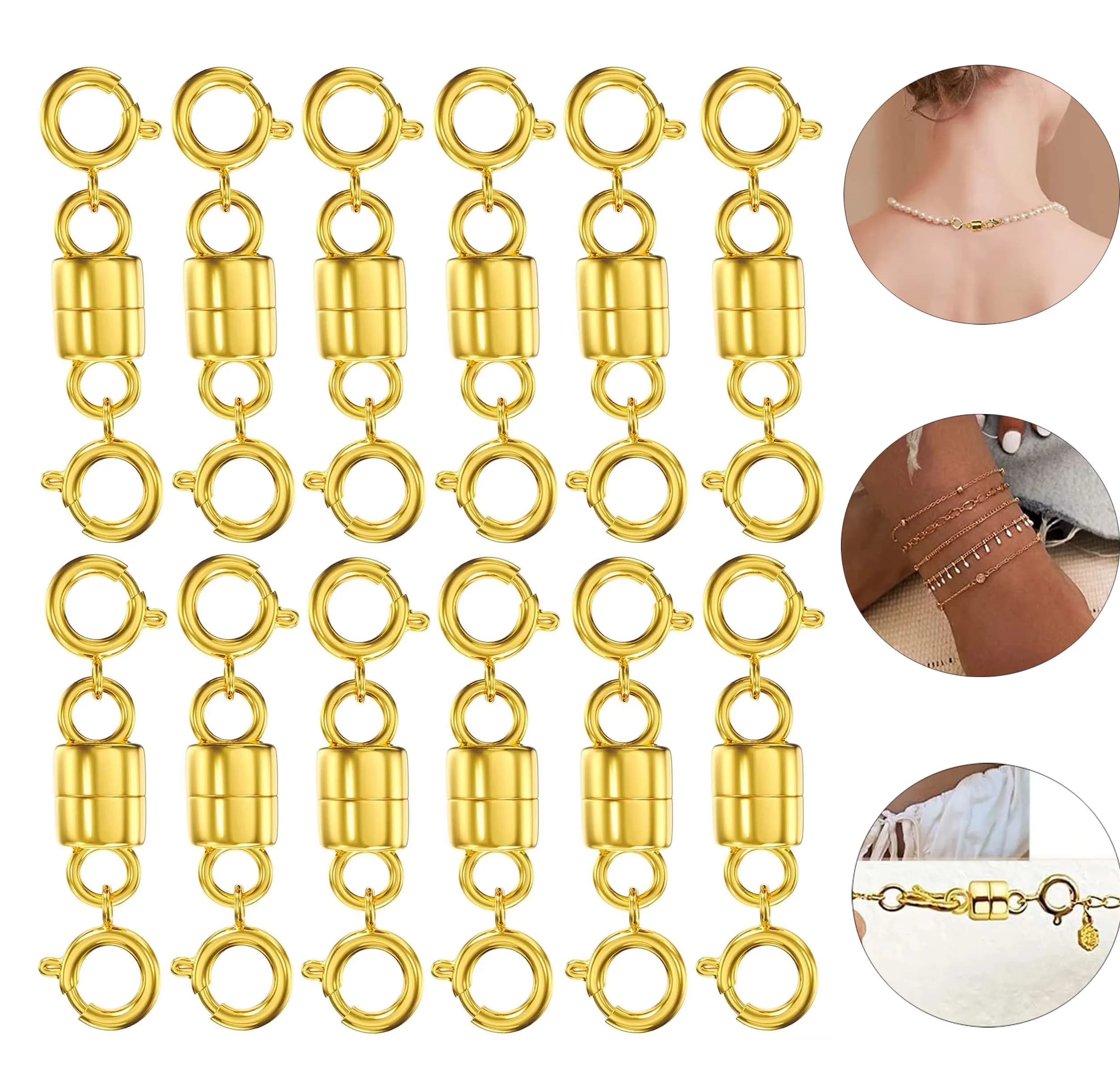 10 pz/set Collana Magnetica Chiusure e Chiusure Perline Catena Extender Per Il Braccialetto di Sicurezza Chiusura Magnetica Creazione di Gioielli