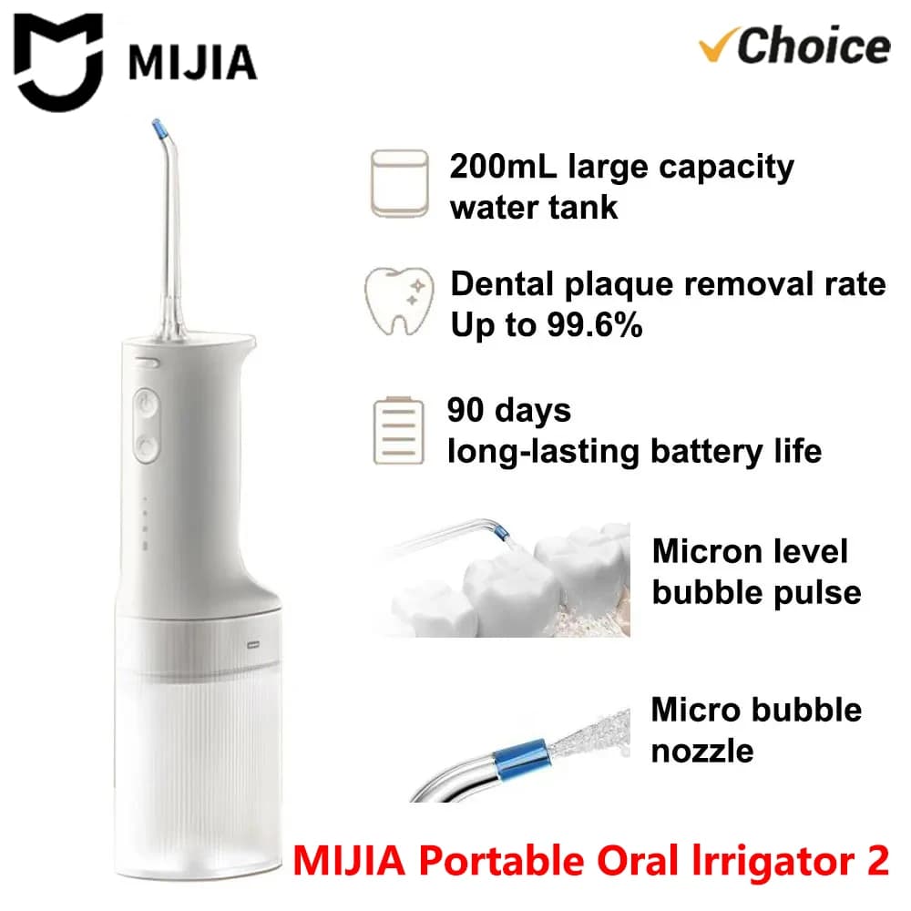 NEW MIJIA MEO705 Oral sprinkler Portable 2 in 1, Dental whitener, Dental cleaning cleaner, Waterjet for teeth