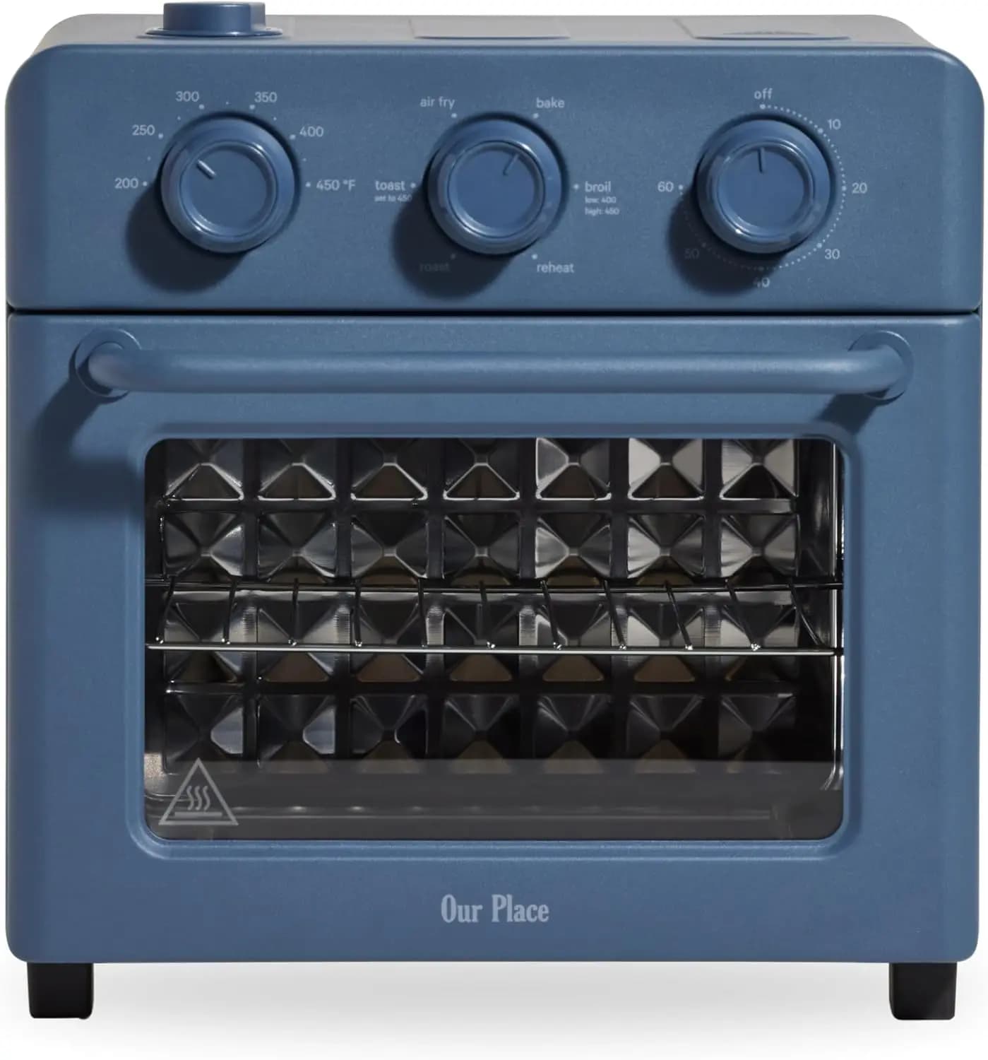 Forno Tostapane Compatto 6-in-1 con Funzione Friggitrice ad Aria: Tostare, Arrostire, Cuocere al Forno, Grigliare, Riscaldare e Cuocere a Vapore, Capacità 12L, Blu Sale